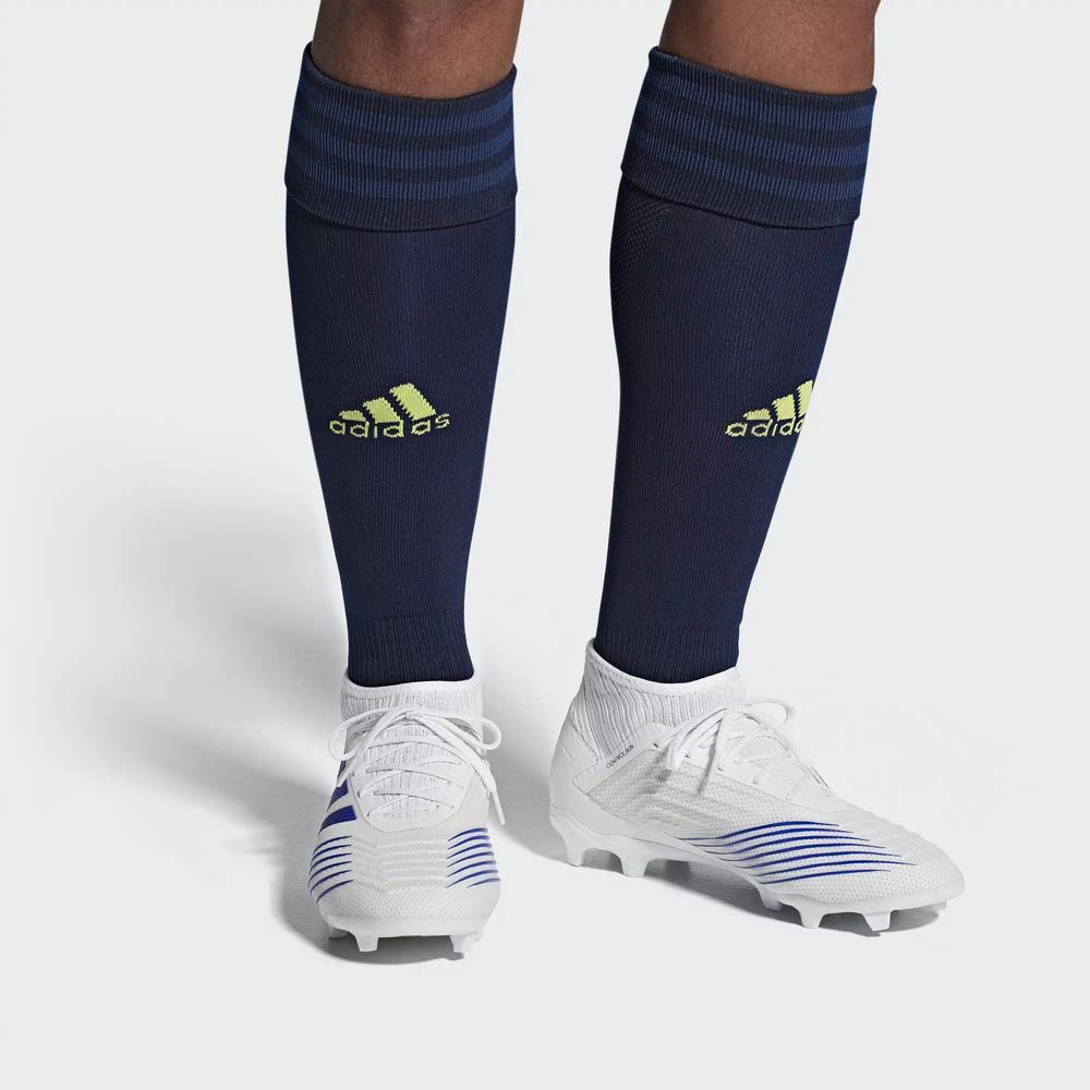 Adidas Predator 19.2 Firm Ground Tacos de Futbol Blancos Para Hombre (MX-42576)